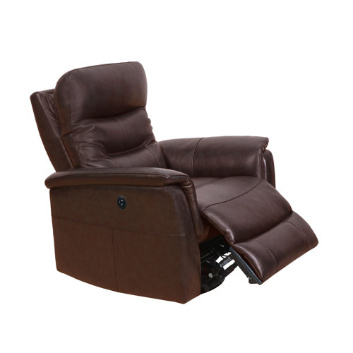 Three Posts™ Lukas 35'' Wide Top Grain Leather Power Recliner & Reviews